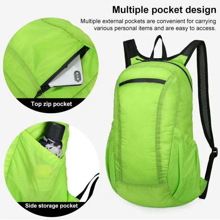 HAWEEL Portable Foldable Waterproof Backpack Folding Bag (Green)