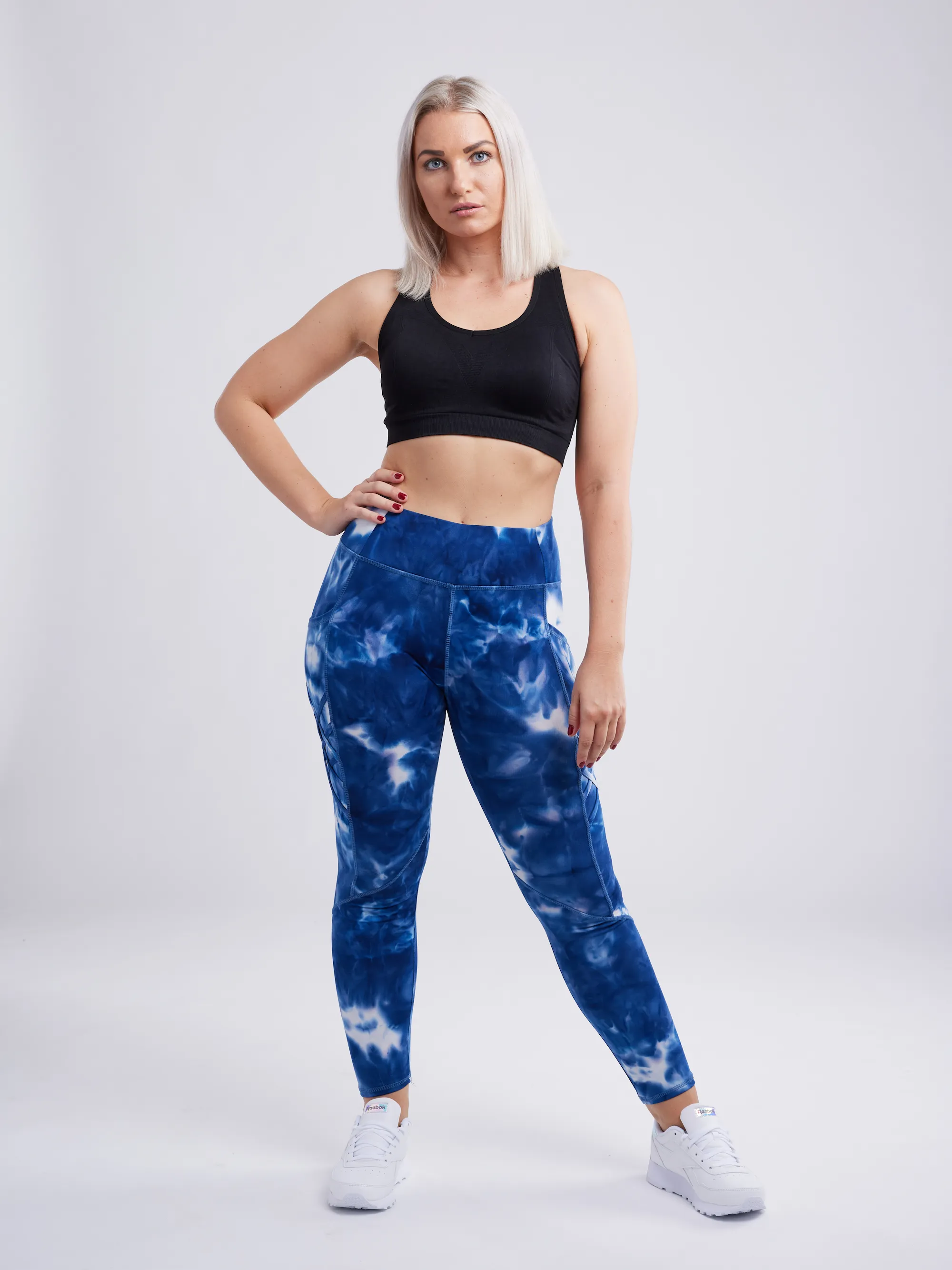 High-Waisted Criss-Cross Training Leggings with Hip Pockets