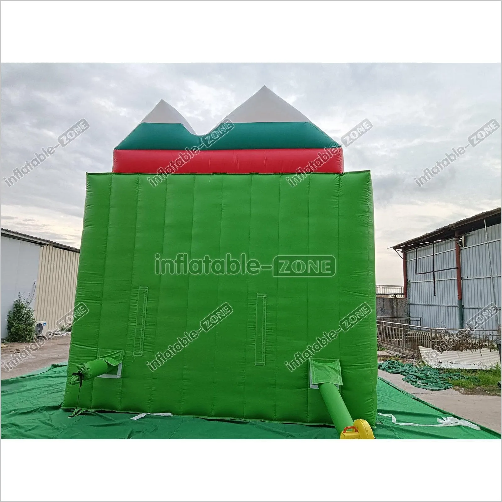 Inflatable Forest Theme Climbing Wall Bouncer Red And Blue Inflatable Sports Climbing Game