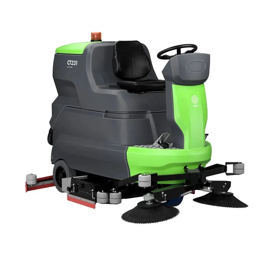 IPC 42" Auto Ride-On Floor Scrubber, 330ah Battery   115V Charger, Pad Driven (CT231BT105P-330-115)