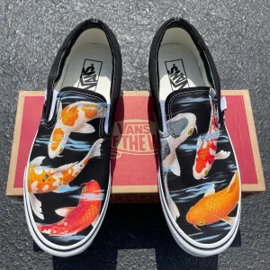 Koi Pond - Black Slip On Vans