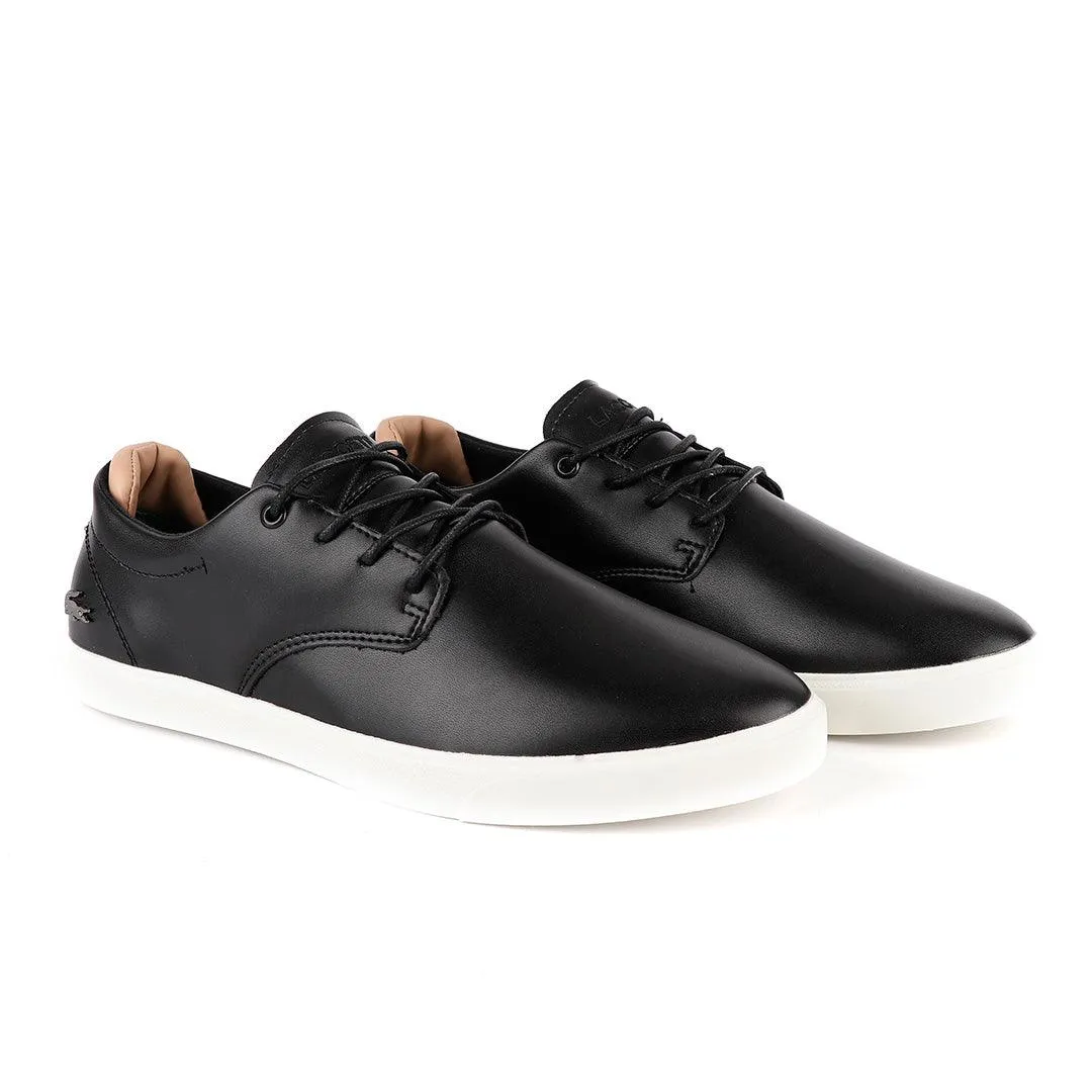 Lacoste-Espere Men Black-039-s Leather Fashion Sneakers