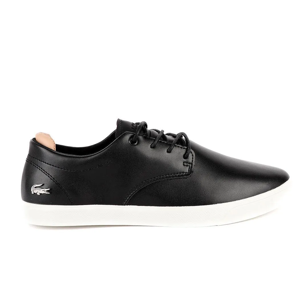 Lacoste-Espere Men Black-039-s Leather Fashion Sneakers