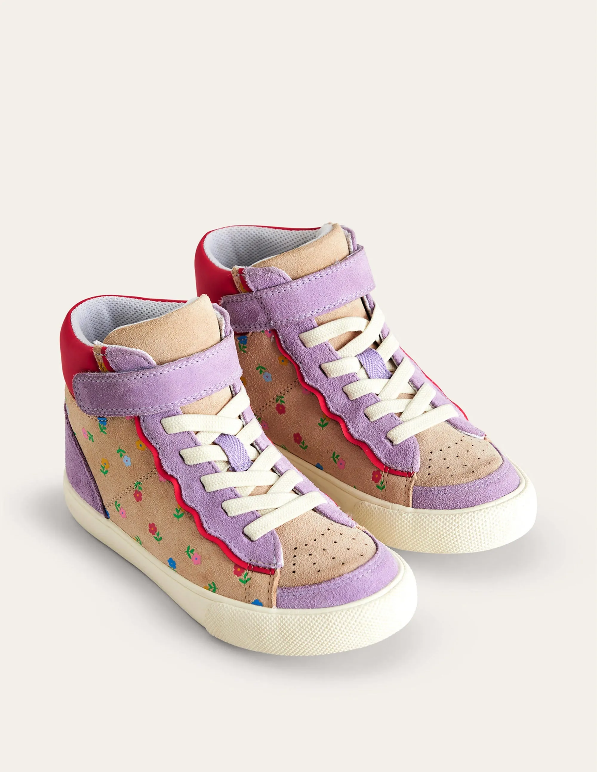 Leather High Tops-Aster Purple