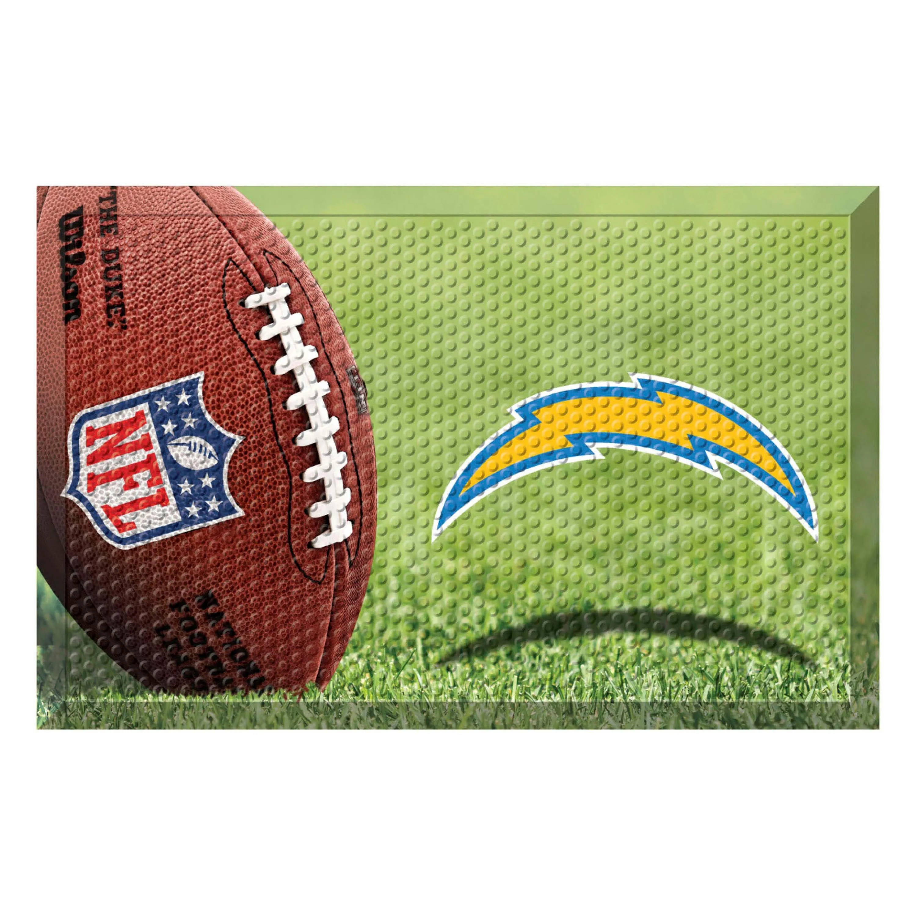 Los Angeles Chargers Rubber Scraper Door Mat