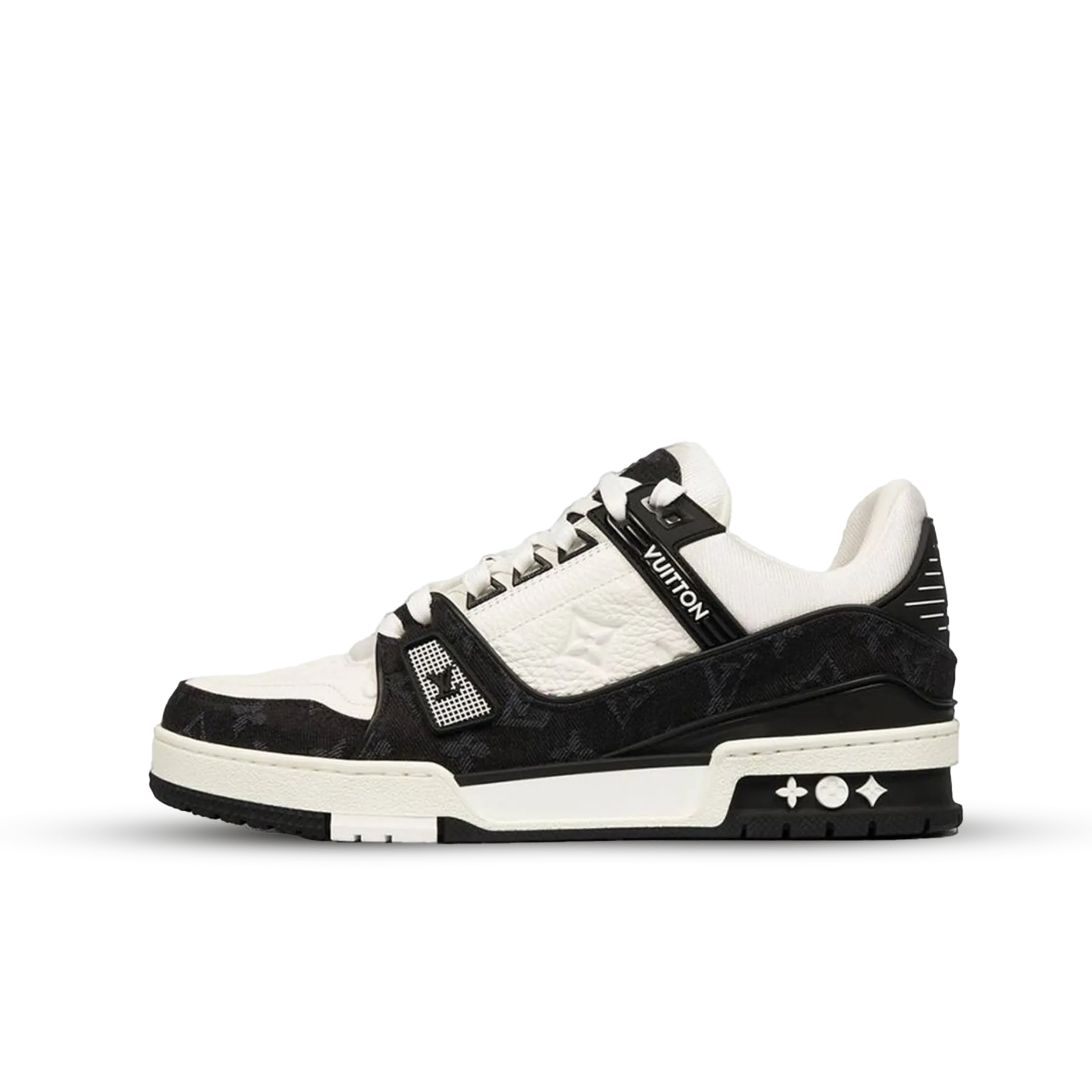 Louis Vuitton Monogram Denim Trainer Black White