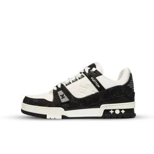 Louis Vuitton Monogram Denim Trainer Black White