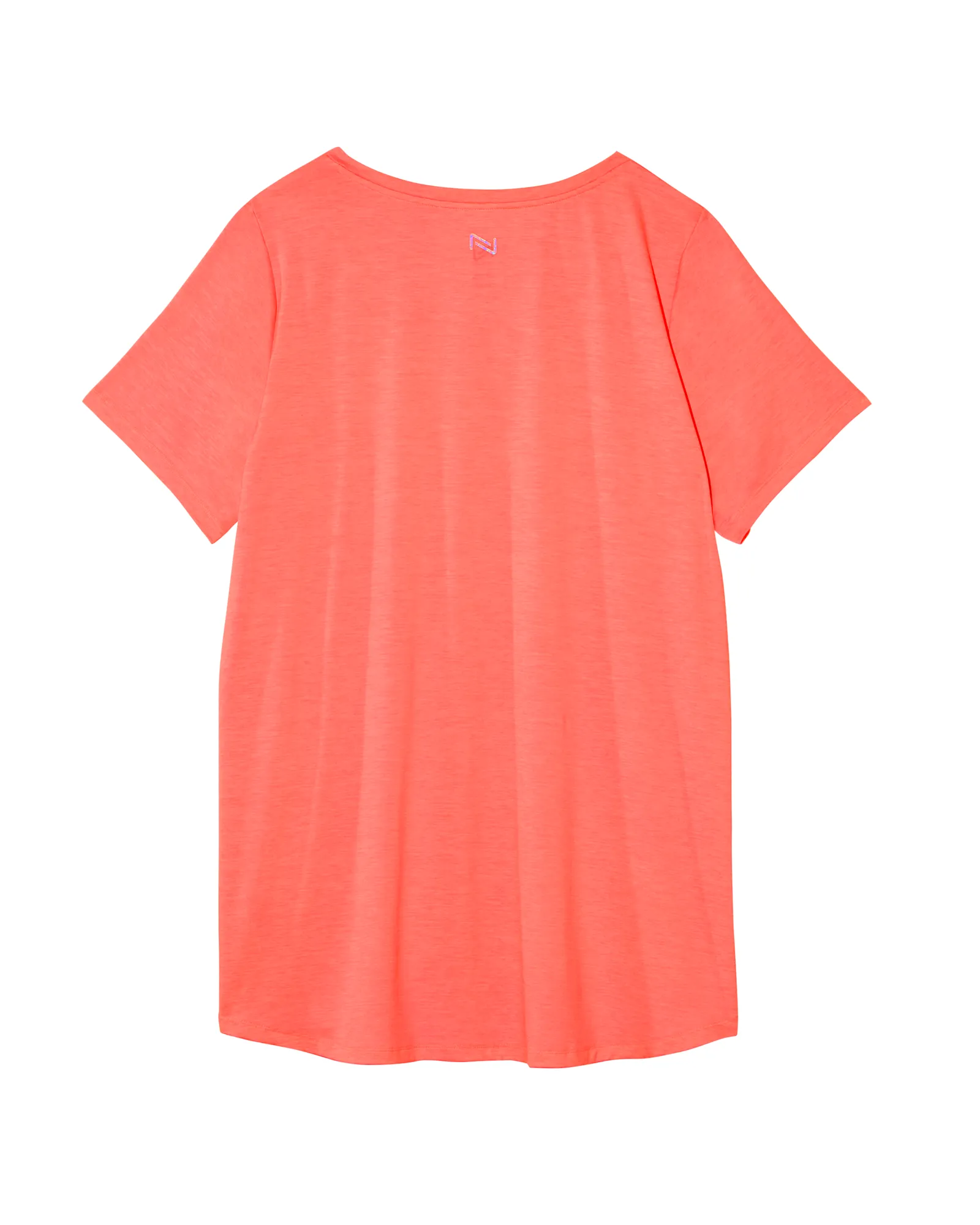 Mazus V-Neck Ruched Tee | Coral