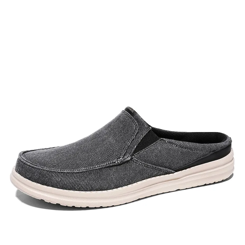 Men's Canvas Casual Half Slippers Anti-Skid Lightweight Comfortable Loafer Fashion slippers