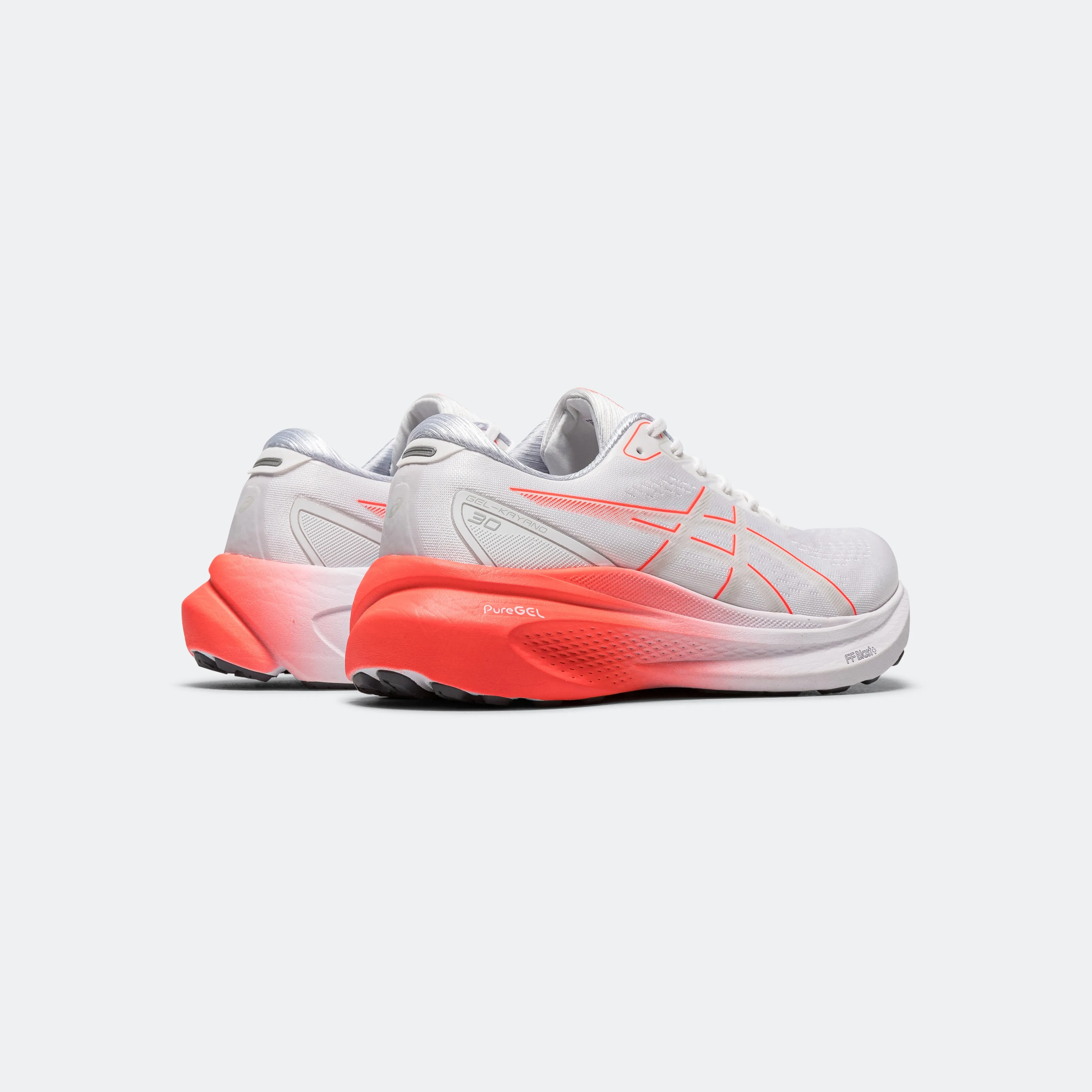 Mens Gel-Kayano 30 - White/Sunrise Red