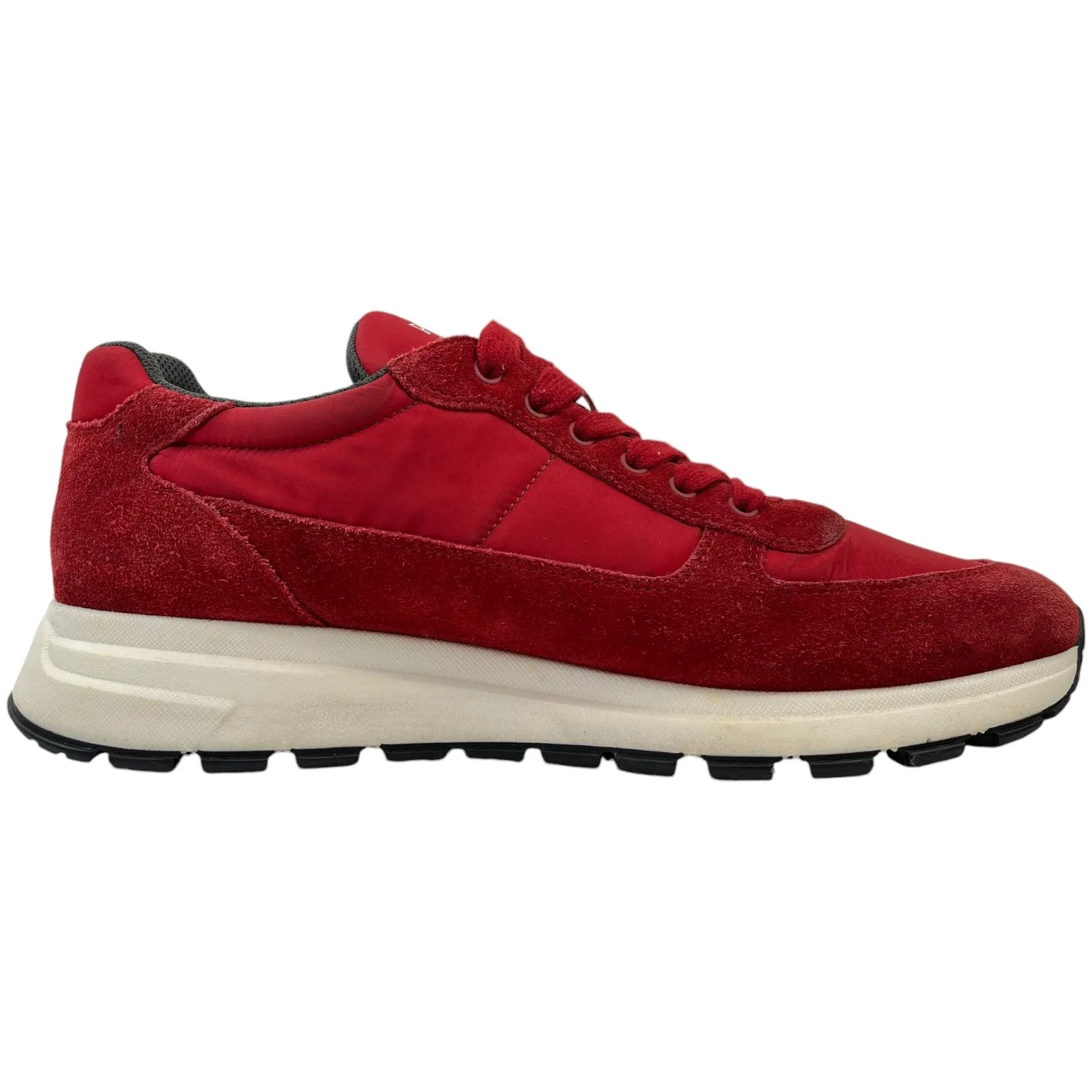 Men's Suede Logo Low Trainers Red Size EU 46 / UK 12