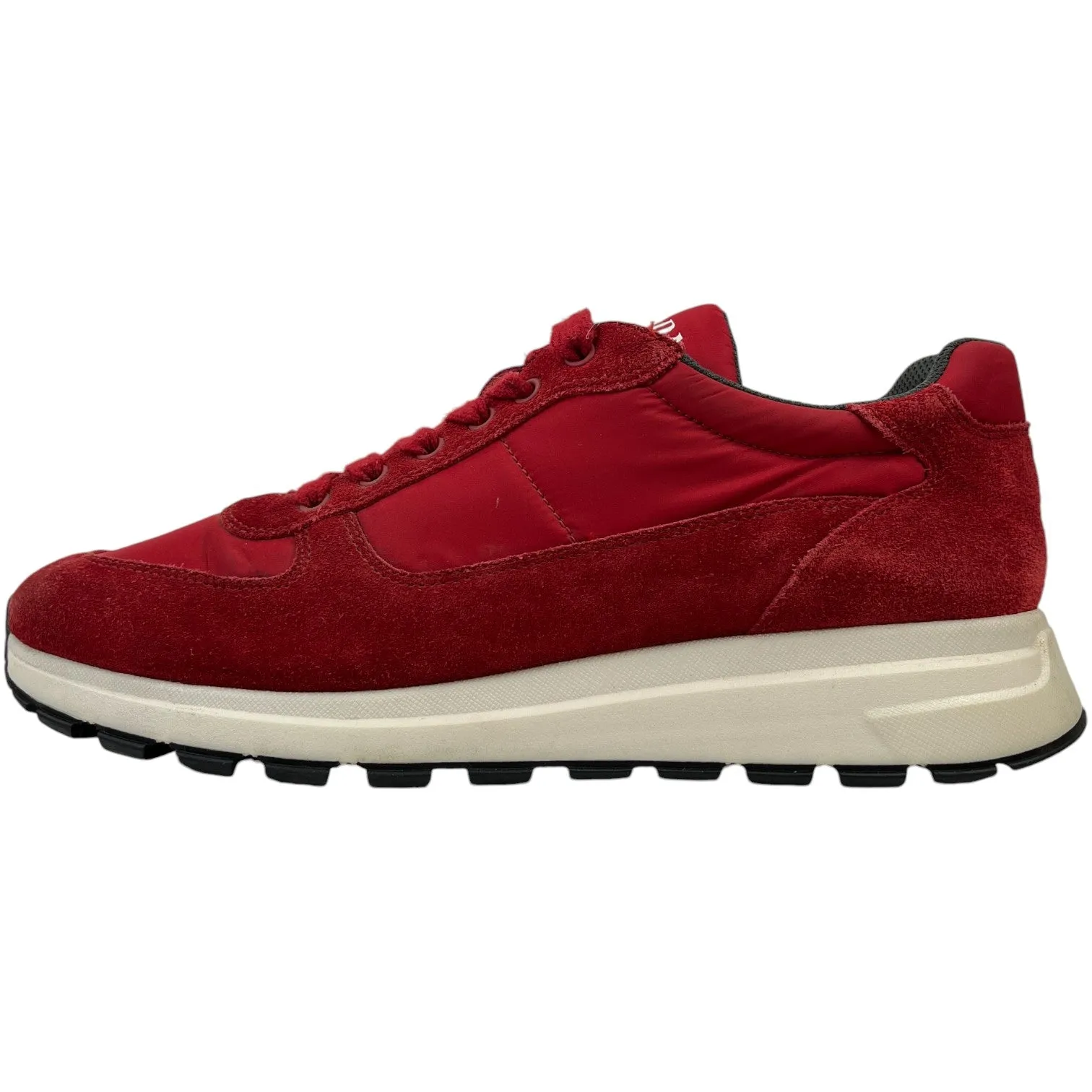 Men's Suede Logo Low Trainers Red Size EU 46 / UK 12