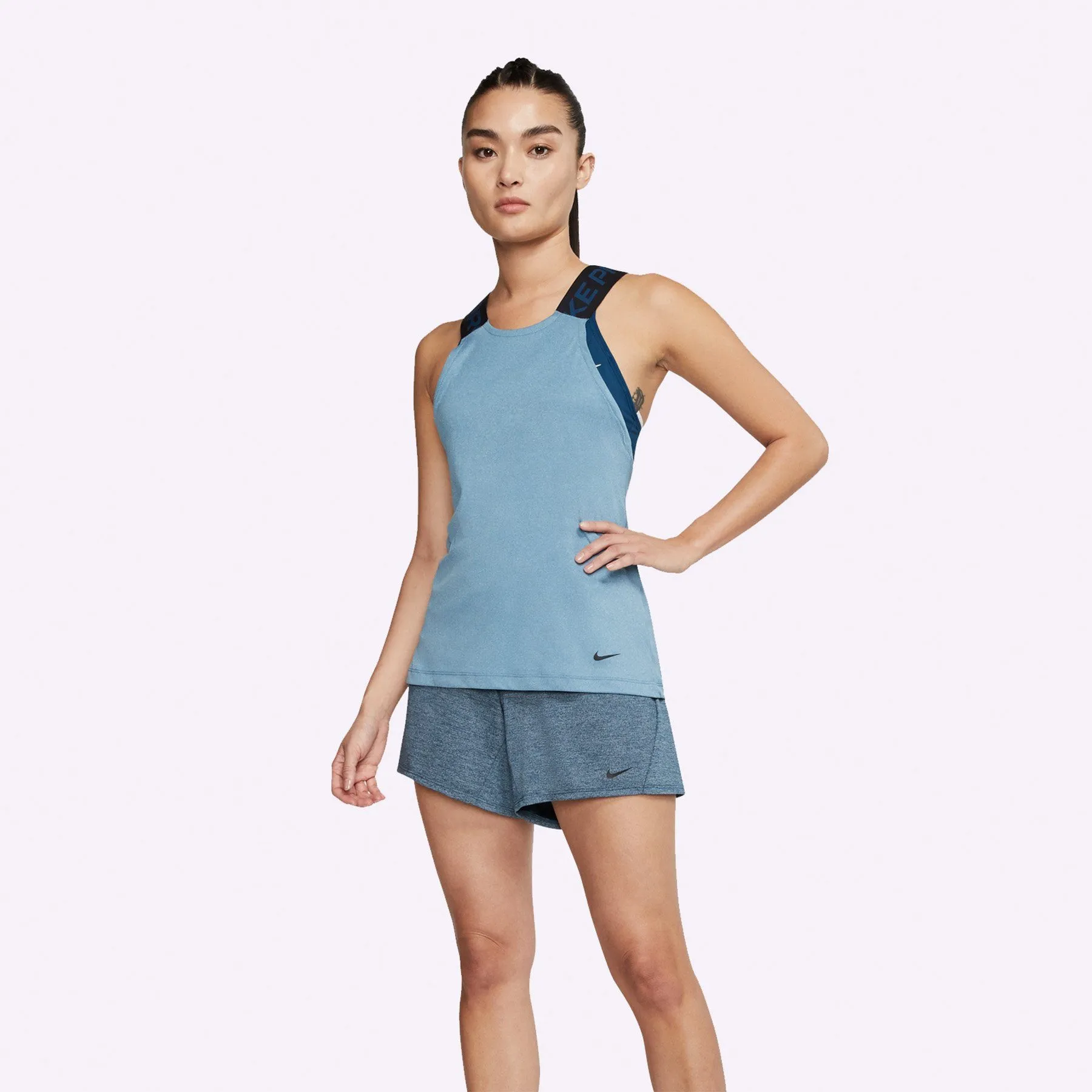 Nike - Pro Women's Tank - VALERIAN BLUE/PURE/BLACK/BLACK