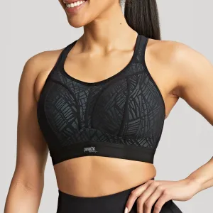 Non Wired Sports Bra 7341C - Black/Ice Blue