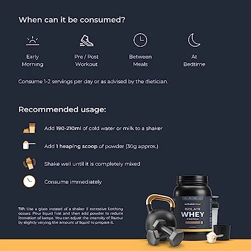 NUTRABAY Gold 100% Whey Protein Isolate with Digestive Enzymes - 25g Protein, 5.8g BCAA, 4.3g Glutamic Acid, Muscle Growth, Gym Supplement for Men & Women - 1Kg, Rich Chocolate Crème (33 Servings)