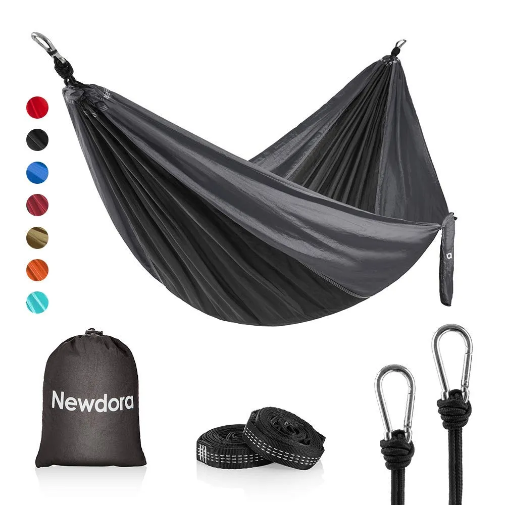 Parachute Double Camping Hammock with Tree Straps - Newdora