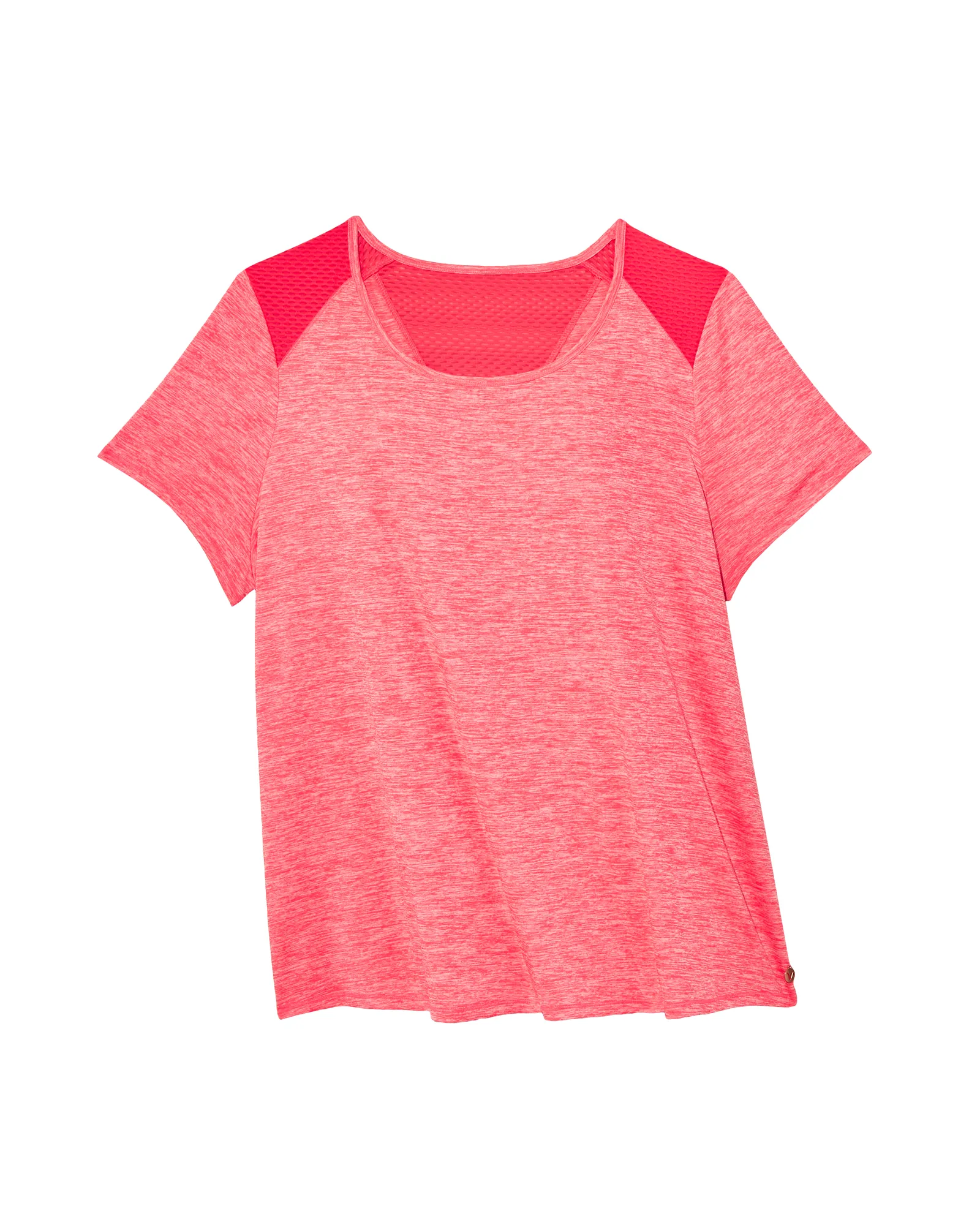 Redbud Tee with Mesh Details | Coral