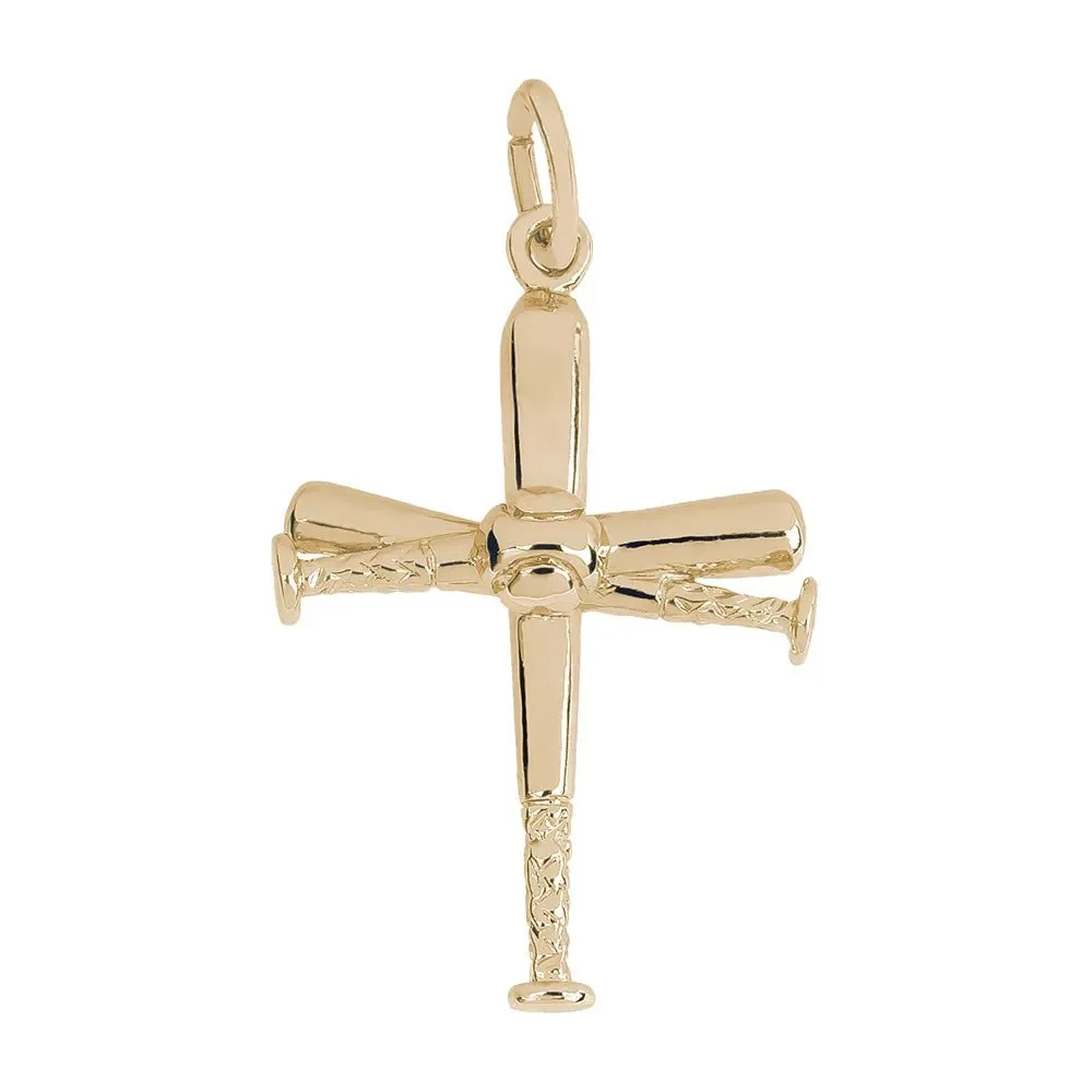 Rembrandt Charms - Baseball Bat Cross Charm - 1891