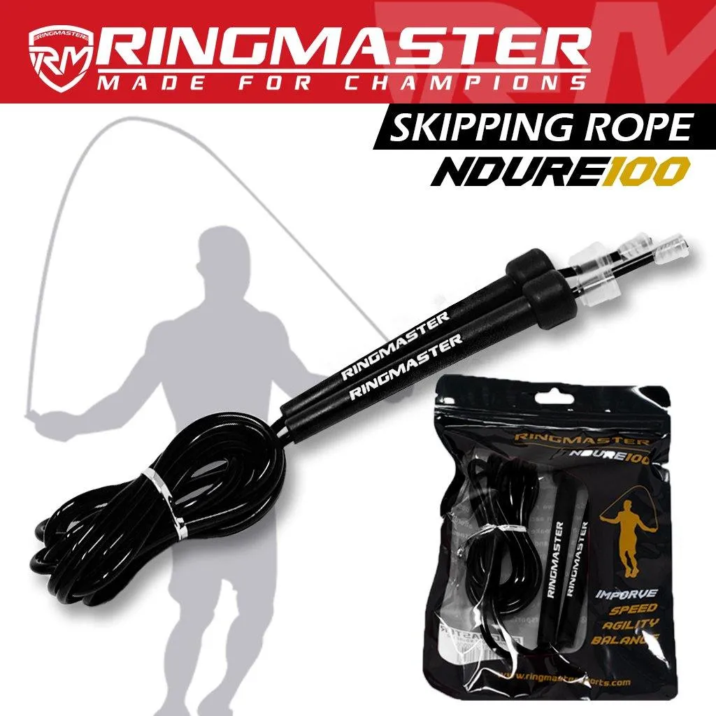 RINGMASTER SPORTS SKIPPING ROPE 2.5m BLACK