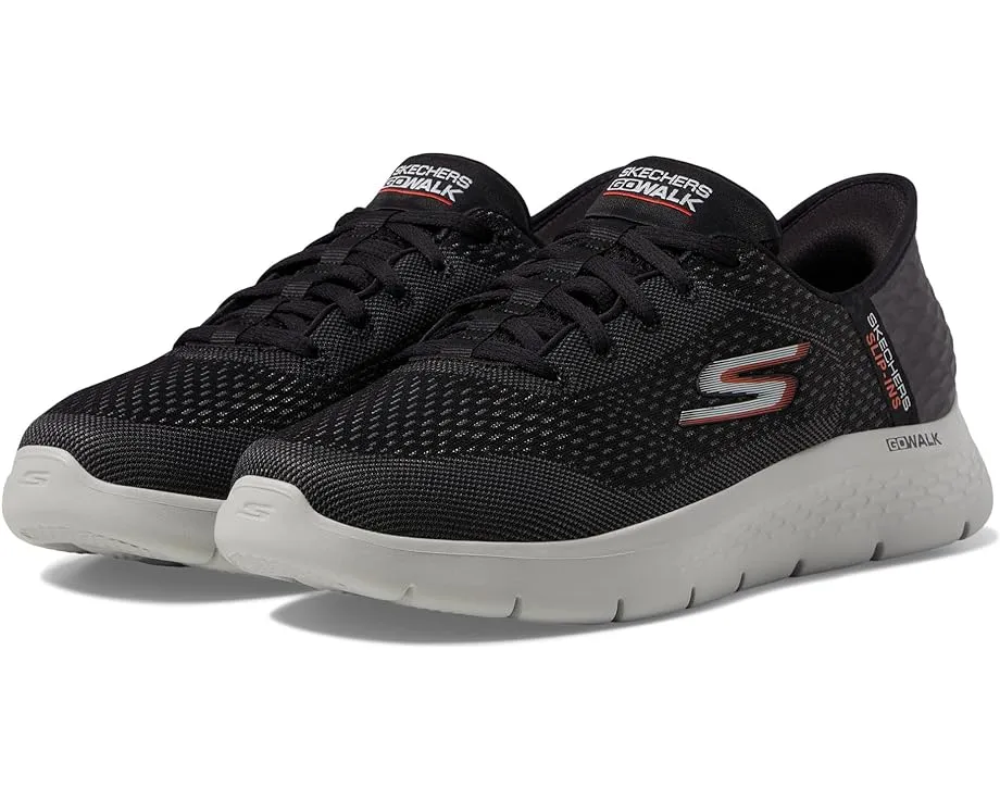 Skechers Men's Slip-Ins GO WALK Flex New World - Black/Orange