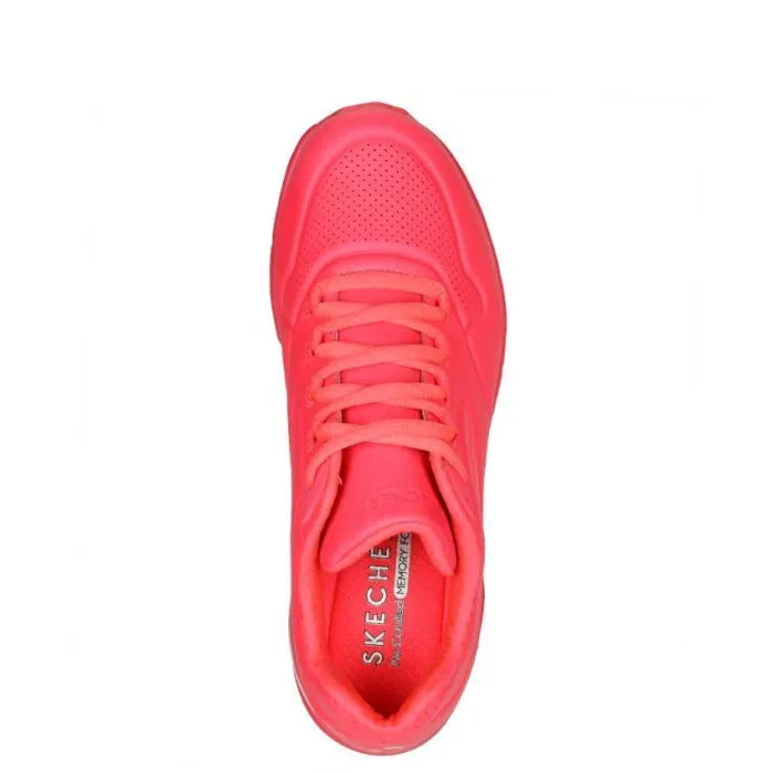 Skechers Uno 2  Great Kolor Neon Coral Trainer ON CLEARANCE