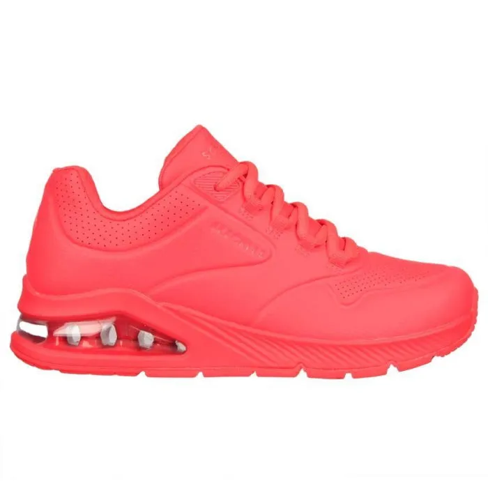 Skechers Uno 2  Great Kolor Neon Coral Trainer ON CLEARANCE