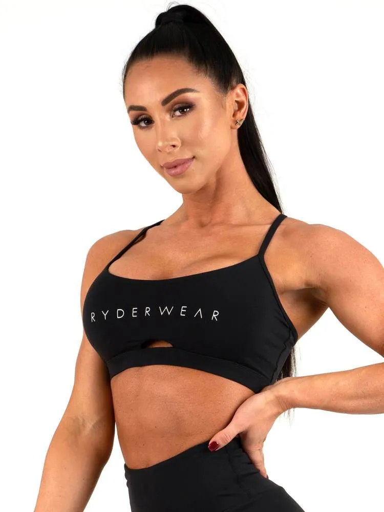 STAPLES SPORTS BRA - BLACK