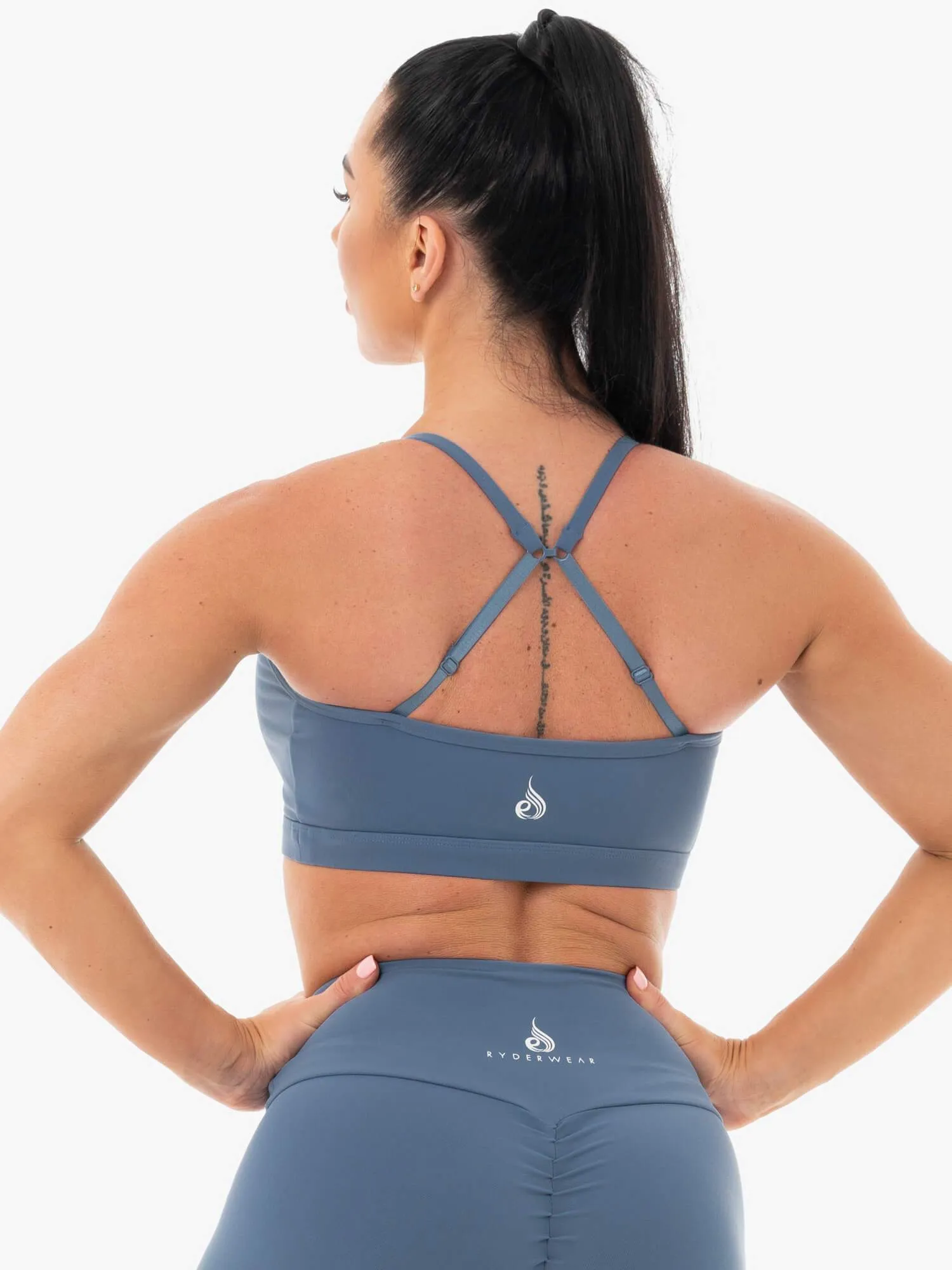 Staples Sports Bra - Steel Blue