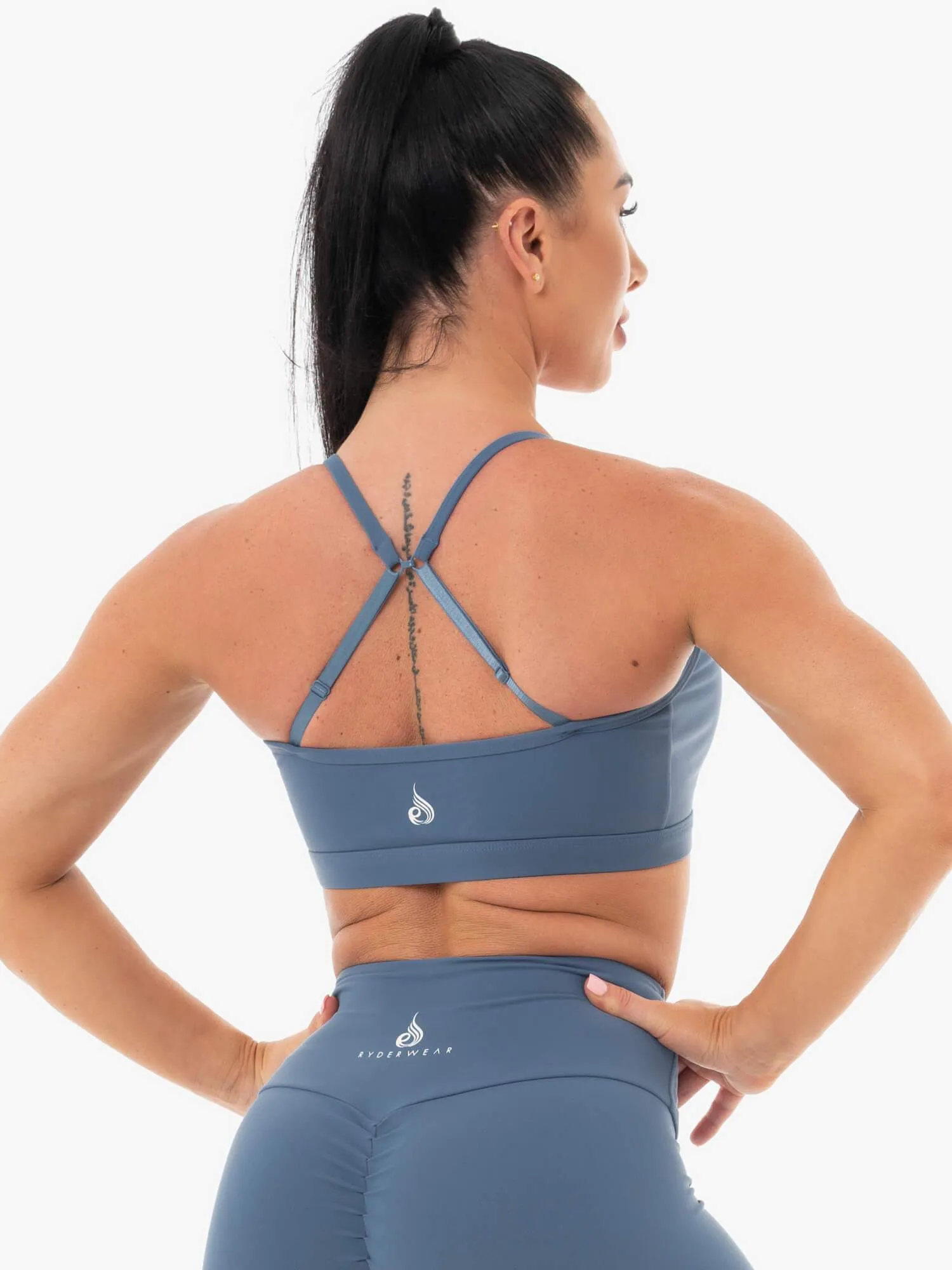 Staples Sports Bra - Steel Blue