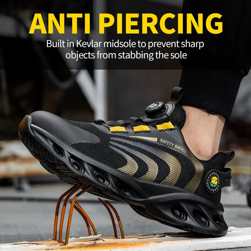 Steel Toe Shoes for Men and Women Comfortable Lightweight Work Puncture Proof Slip Resistant Indestructible Construction Work Utility Sneakers