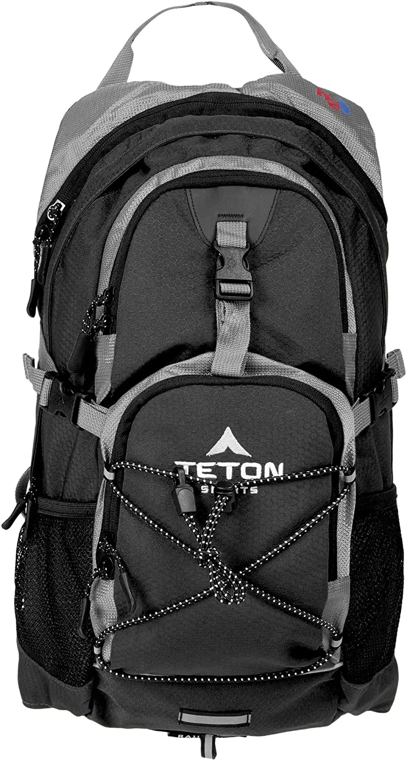 TETON Sports Oasis 1100 Hydration Pack; Free 2-Liter Hydration Bladder; For Backpacking, Hiking, Running, Cycling, and Climbing; Black