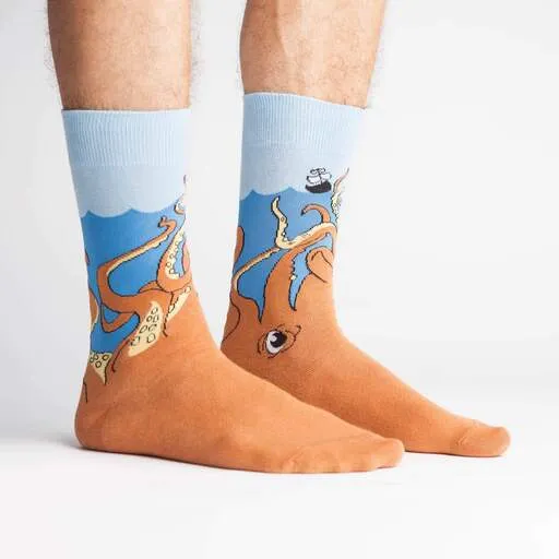 The Kraken Printed Crew Length Socks