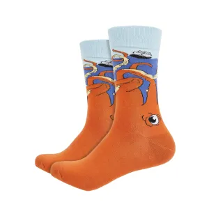 The Kraken Printed Crew Length Socks