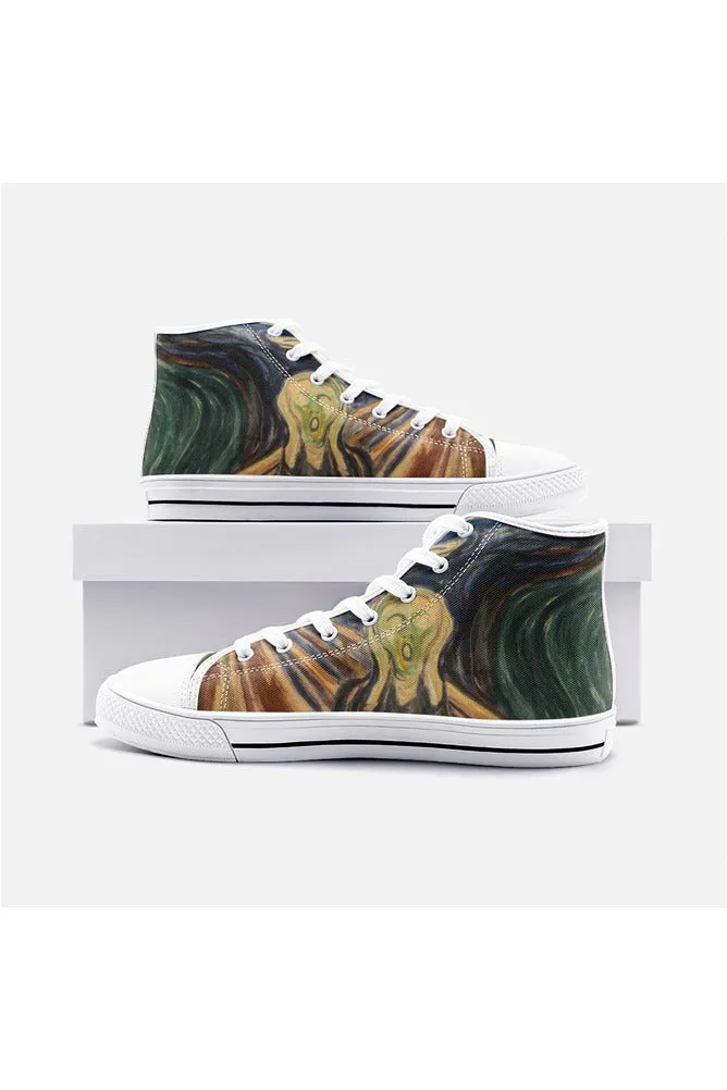 The Scream Unisex High Top Canvas Shoes