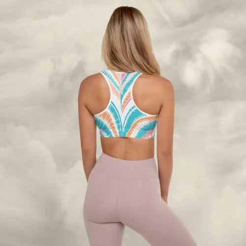 Tie-dye Padded Sports Bra Peachy Ocean Drift