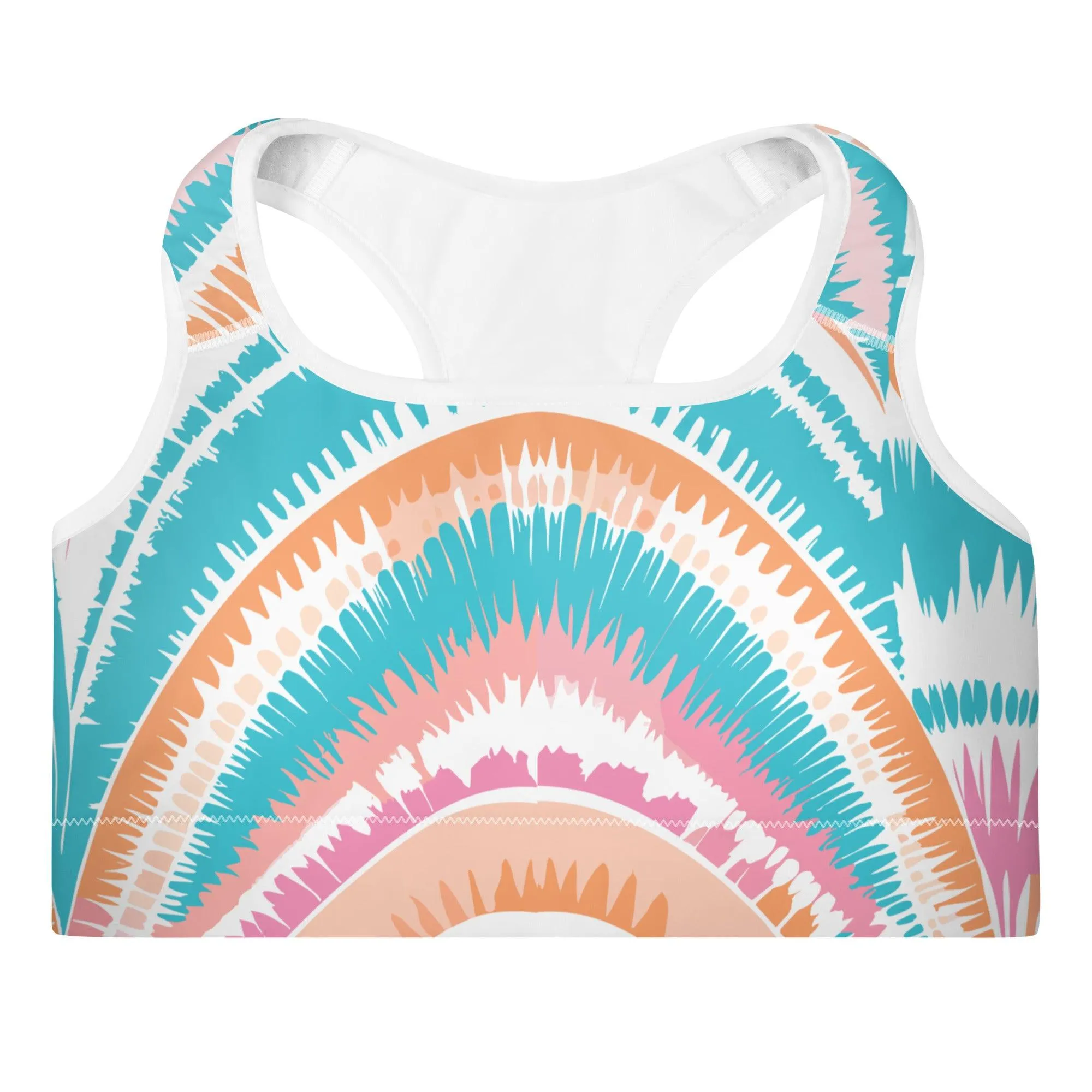 Tie-dye Padded Sports Bra Peachy Ocean Drift