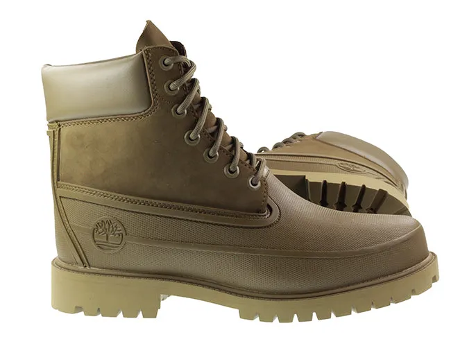 Timberland Boots Mens Rubber Toe 6 Inch Olive Nubuck