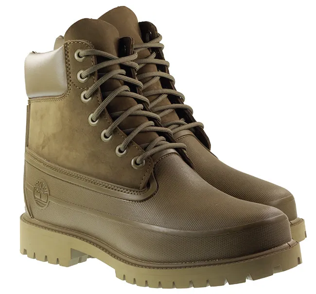 Timberland Boots Mens Rubber Toe 6 Inch Olive Nubuck