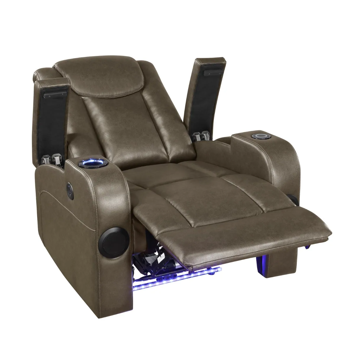 Turbo II Power Recliner with Wireless Charging, USB Port, Cooling Cupholder, and LED Lighting