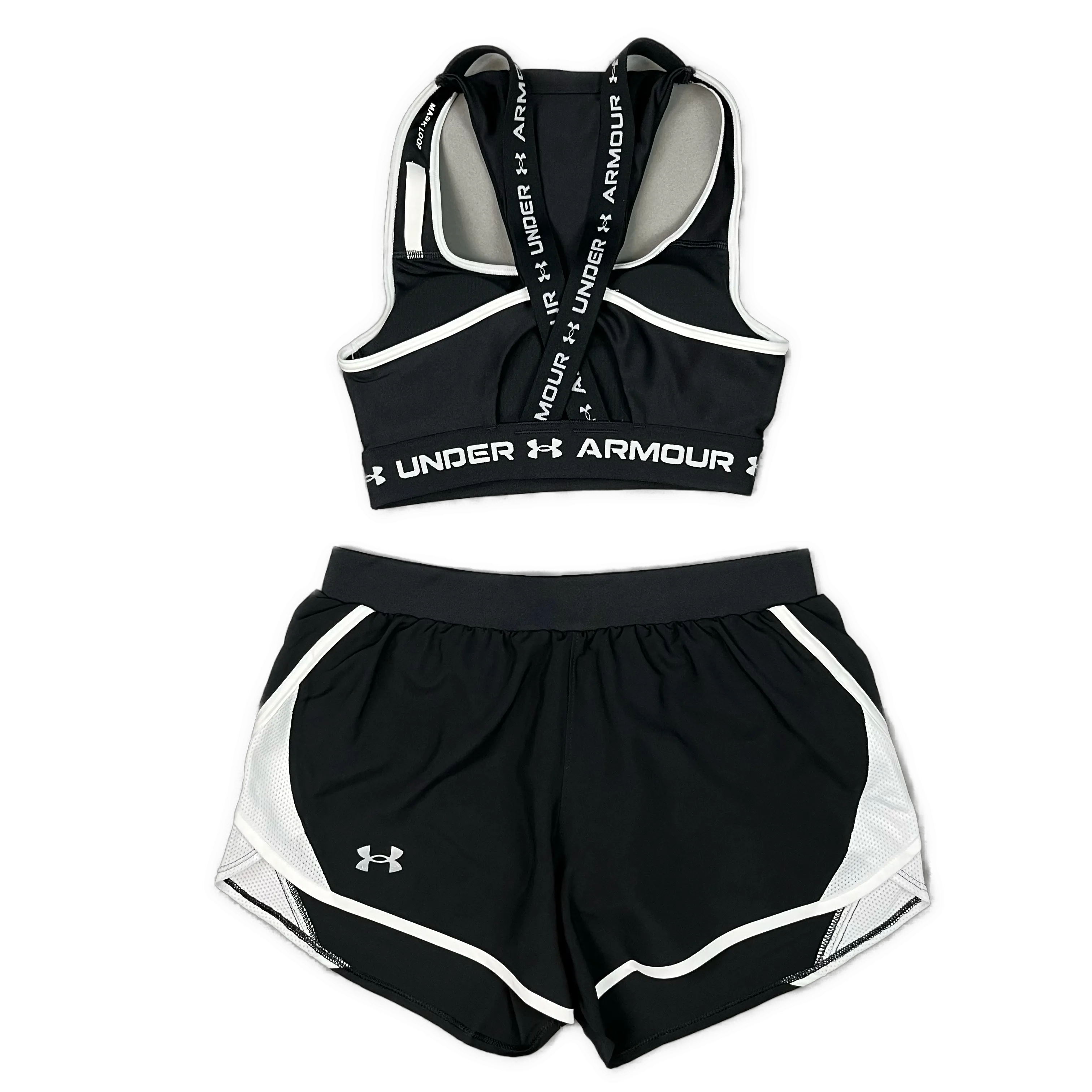 Under Armour Women's Sports Bra Fly Shorts Set - Black