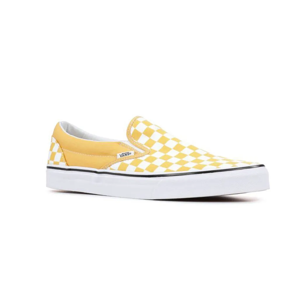 Vans Slip On - Checkerboard Ochre/White