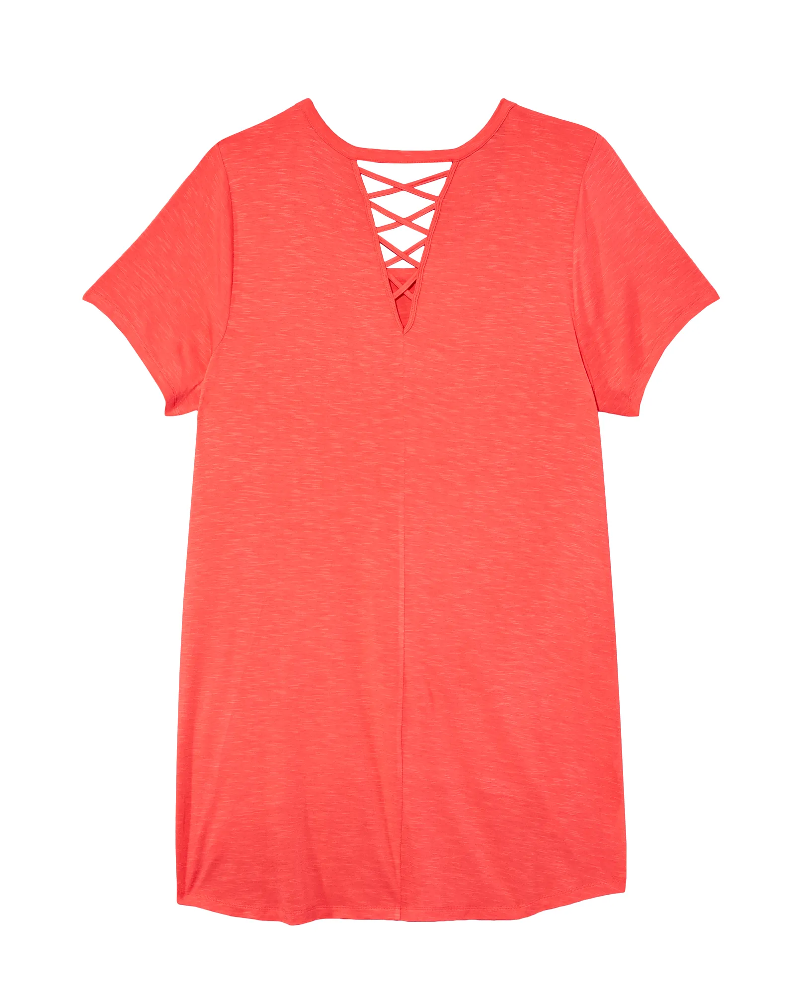 Wildflower Tee with Lace Up Back | Coral