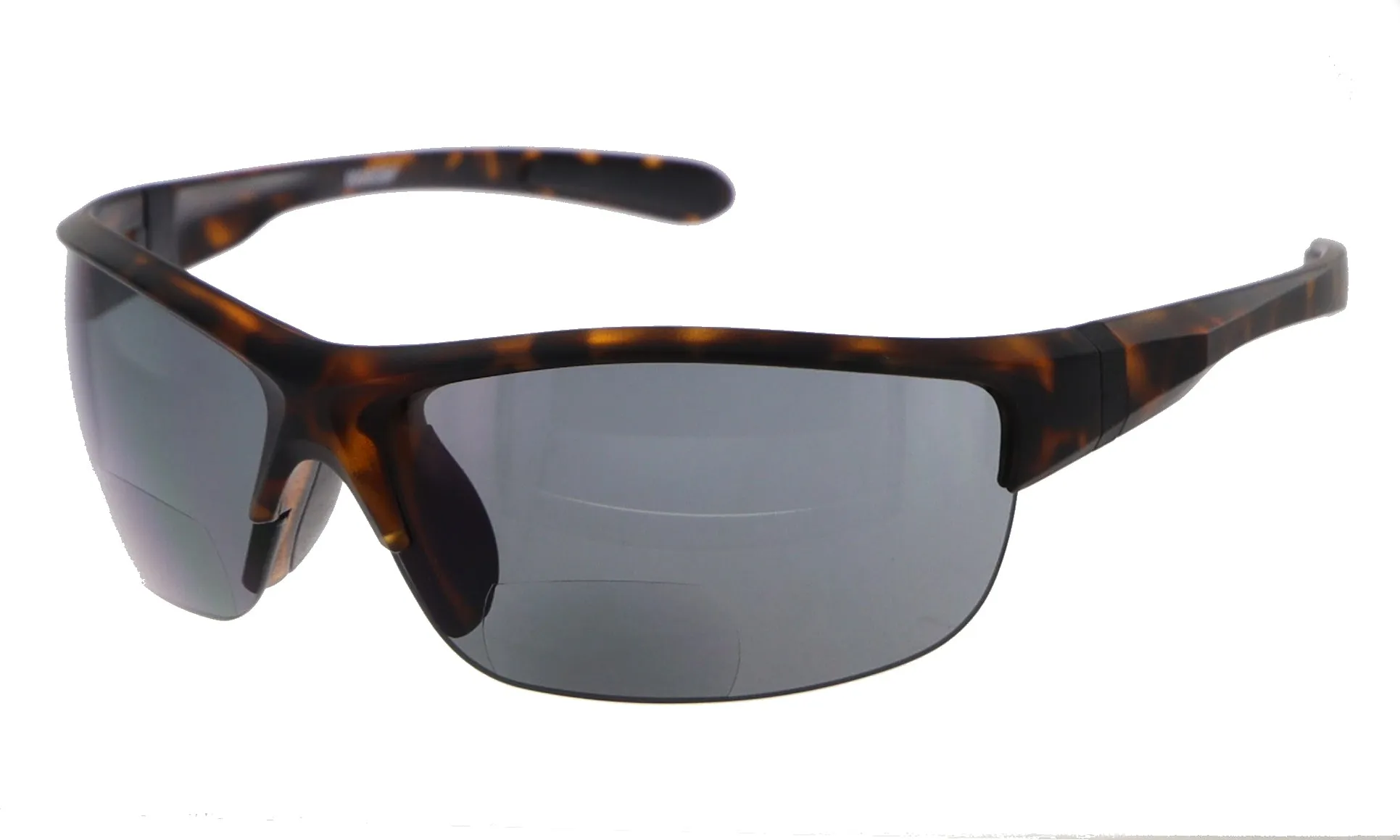 ““Windjammer” Semi-Rimless Unisex Sports Wrap Around Bifocal Reading Sunglasses