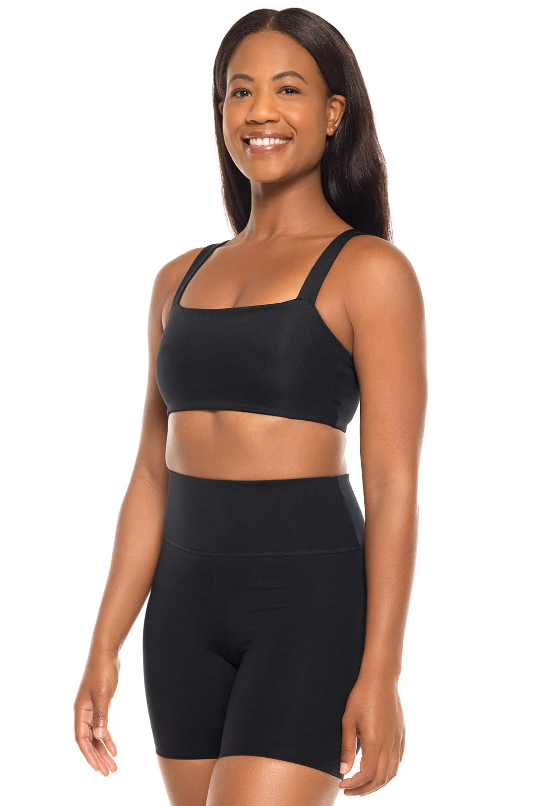 Women's Shavasana Yoga Sports Bra  |  Black