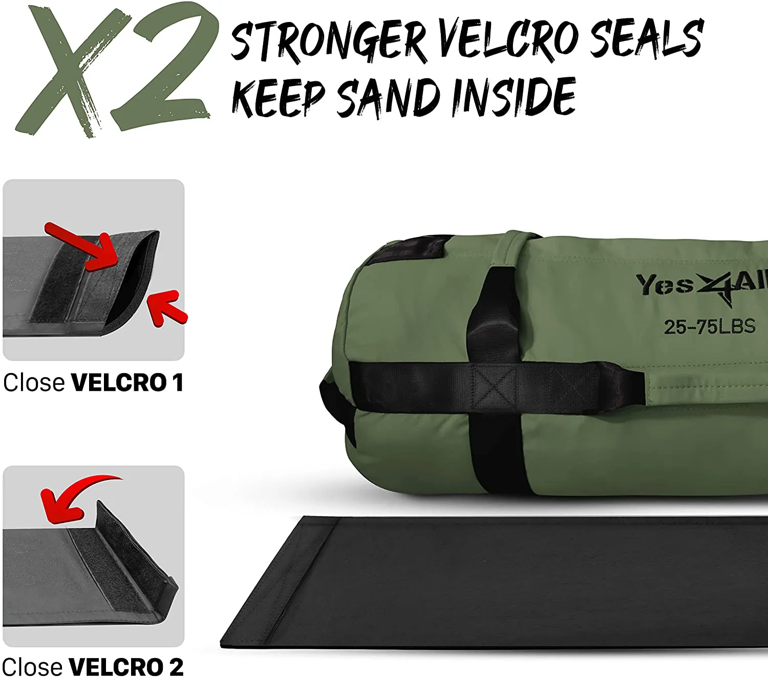 Yes4All Sandbags - Heavy Duty Sandbags for Fitness, Conditioning, Crossfit - Multiple Colors & Sizes