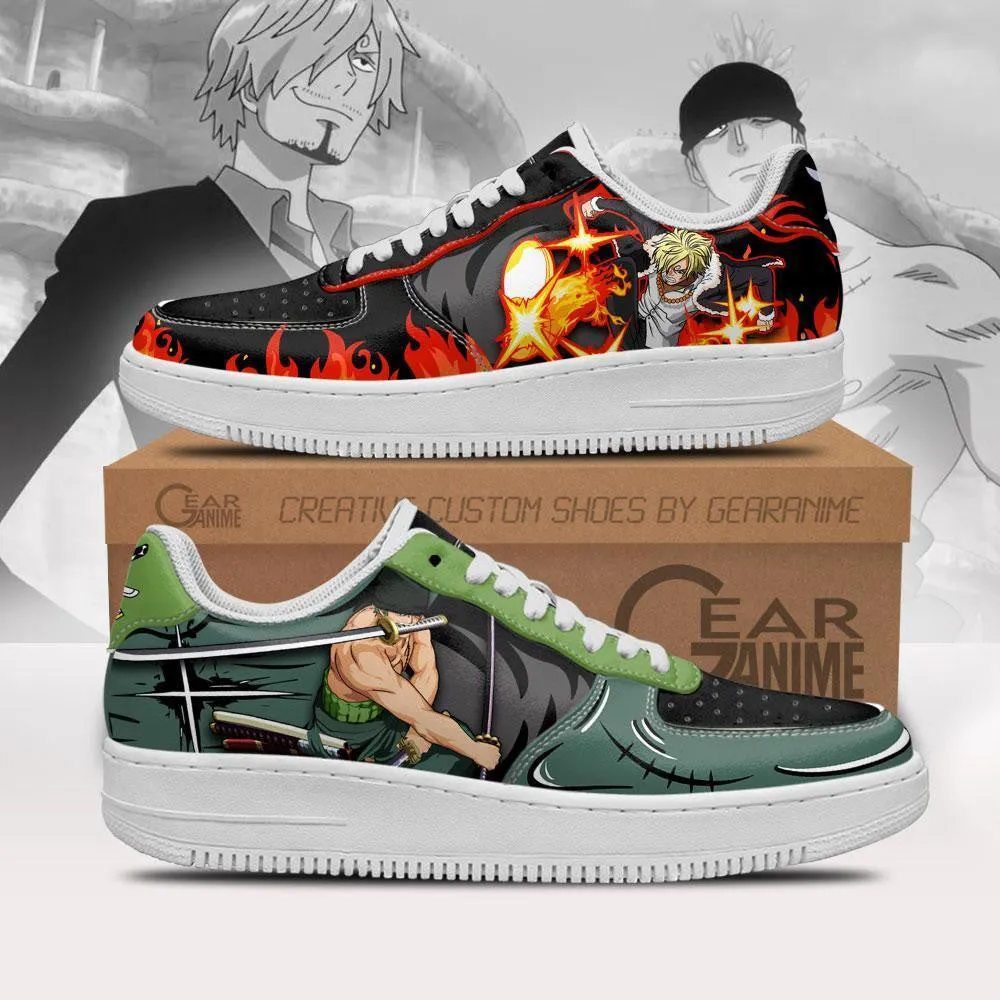 Zoro and Sanji Air Sneakers Custom Anime OP Shoes