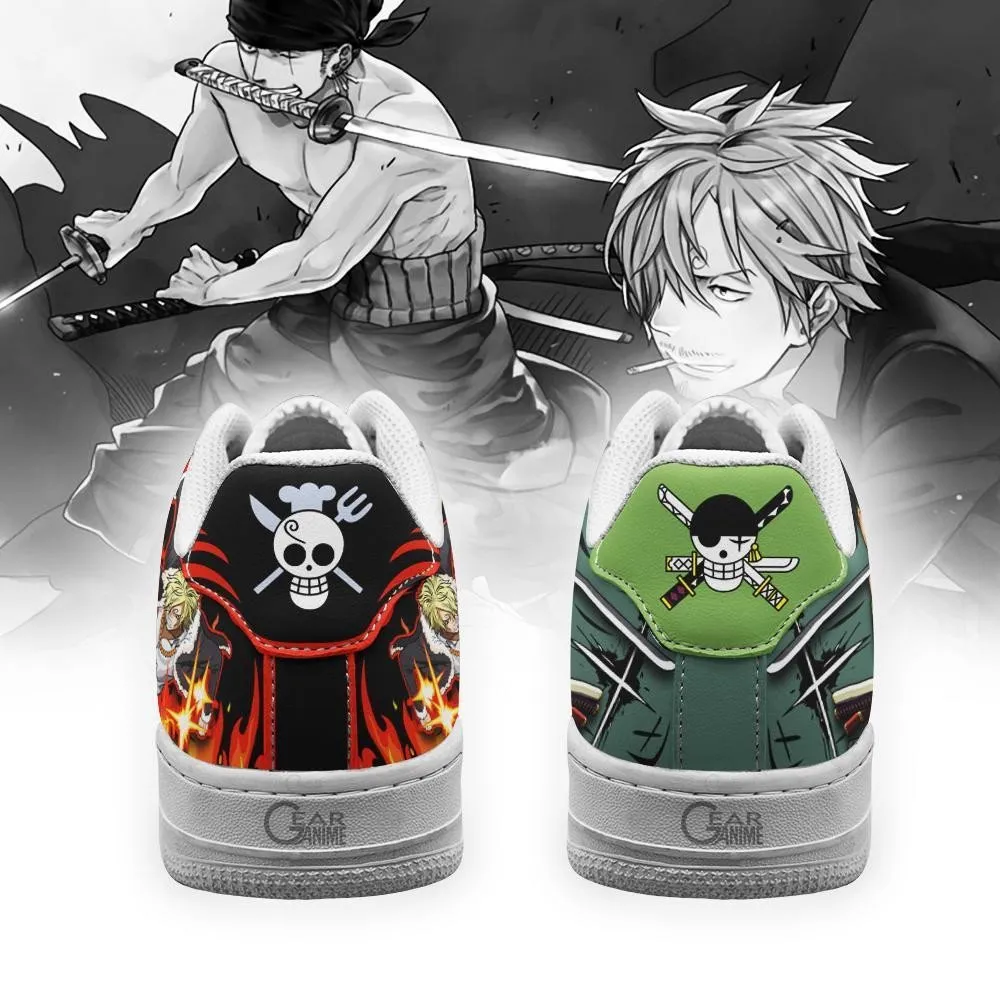 Zoro and Sanji Air Sneakers Custom Anime OP Shoes